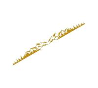 BERTDCX Accessoire Automatique Graphiques Arbres De Montagne Style Autocollant Van Camping-Car Corps Côté Décor Décalcomanie Camping-Car RV Vinyle Décoration(Matt Gold,50x8.5cm)