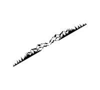 BERTDCX Accessoire Automatique Graphiques Arbres De Montagne Style Autocollant Van Camping-Car Corps Côté Décor Décalcomanie Camping-Car RV Vinyle Décoration(Matt Black,100x17cm)