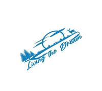 BERTDCX Accessoire Automatique Van Camper Graphics Living The Dream Moon, Décalcomanies De Décoration, Accessoires De Couverture en Vinyle(Glossy Blue)