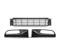 BERTGDA Couvercle de calandre phare antibrouillard pare-chocs avant, Convient for for Volkswagen/Polo 6R 2014-2017 6R0853677A9B9 ensemble centrale grille de maille de brouillard de pare-chocs avant
