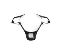 BERTGDA Garniture de panneau de boutons de volant de voiture, Convient for Golf, Arteon Atlas, Passat et Tiguan 2017-2020, cadre décoratif en fibre de carbone Autocollants de protection de volant