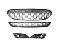 BERTGDA Grille centrale de pare-chocs avant voiture, Convient for Ford, Fiesta Zetec-S 2013-2017 grille de maille de brouillard de pare-chocs avant(As shown 1 Set)
