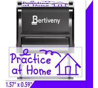 Bertiveny Tampon auto-encreur pour enseignant Practice at Home - Tampon auto-encreur pour salle de classe - Tampon d'encouragement pour fournitures d'enseignant - Pour la pratique à la maison