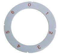 Berto Symbole de bascule pour Bertos E7PQ4+FE+T, E7PQ4, E7PQ6+FE+T, E7PQ6 Interrupteur 7 temps Argenté/rouge Extérieur 63 mm Diamètre intérieur 45,5 mm