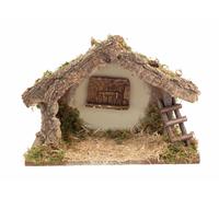 BERTONI-Crèche avec fenêtre et échelle - 36 cm