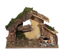 BERTONI-Crèche avec fontaine en plâtre - 36 cm