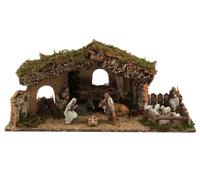 BERTONI-Crèche avec santons et brebis - 56 cm