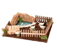 BERTONI-Etang avec oies coloris multicolore - 12 x 8 x 10 cm