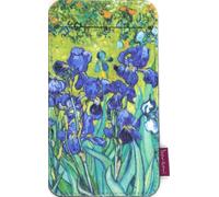 Bertoni Étui de protection en feutre compatible avec iPhone 14/14 Pro/13/13 Pro/12 Pro/12/11/X/XR/XS, Galaxy S23/S22/S21/S20/S10/S9/S8/A40, P30, P20 Motif fleurs (Iris)