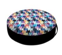Bertoni Lit pour chat en polystyrène expansé | Lit confortable pour chat de 50 cm | Housse Codura imperméable | Amovible et facile à nettoyer | Design décoratif (50 cm, chat endormi) (50 x 10, MIAU)