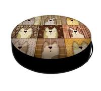 Bertoni Lit pour chat en polystyrène expansé | Lit confortable pour chat de 50 cm | Housse Codura imperméable | Amovible et facile à nettoyer | Design décoratif (50 cm, chat endormi) (40 x 10, Pexeso)