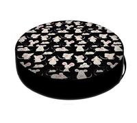 Bertoni Lit pour chat en polystyrène expansé | Lit confortable pour chat de 50 cm | Housse Codura imperméable | Amovible et facile à nettoyer | Design décoratif (50 cm, chat endormi) (50 x 10, souris)