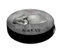 Bertoni Lit pour chat en polystyrène expansé | Lit confortable pour chat de 50 cm | Housse Codura imperméable | Amovible et facile à nettoyer | Design décoratif (50 cm, chat endormi) (40 x 10, chat
