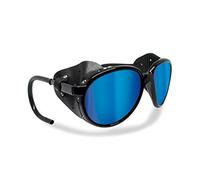 Bertoni Lunettes de Soleil Polarisées de Glacier Montagne Alpinisme Trekking Ski Mod. Cortina Italy (Miroir Bleu Polarisé)
