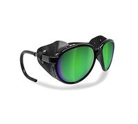 Bertoni Lunettes de Soleil Polarisées de Glacier Montagne Alpinisme Trekking Ski Mod. Cortina Italy (Miroir Vert Polarisé)