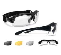 Bertoni Lunettes Sport de Vue - Branches déclipsables pour Une Bande élastique - Insert Clip Optique Détachable pour Verres Correcteurs (Kit 3 Verres Antibuée)