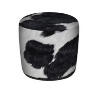 Bertoni Pouf rond pour balcon et jardin - Codura - Résistant aux intempéries - 40 x 40 cm - Pour l'extérieur et l'intérieur - Avec housse amovible - Lavable - Vache