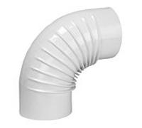 Bertrams ALU-Pu coude 04BG90-90 90°, Ø 90 mm, nervuré, sans verrouillage de commande