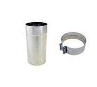 Bertrams Douille télescopique VLE-Plus 19TE-SET130 Ø 130 x 1930 mm, 250mm, avec collier de serrage, acier inoxydable V4A