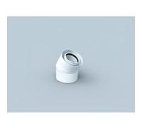 Bertrams Polyline LAS coude 41BG45-A80 angle 45°, DN 80 /125, extérieur, blanc