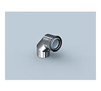 Bertrams Polyline LAS coude 42BG87-80 DN 80/125, 87°, intérieur, acier inoxydable