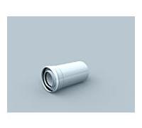 Bertrams Polyline LAS tube 41RL500-80 500 mm, DN 80 / 125, intérieur, blanc