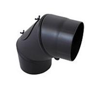 Bertrams ST-Pu segment bow 08SBV-RV-150L Ø 150 mm, en 3 parties, librement réglable 1930 -90°, revêtement par poudre, noir