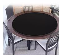 BERWDUXA IMUNKT 80cm 90cm Plateau De Service Rotative pour Table À Manger, Plateau Tournant en Bois, Grand Lazy Susan Rond, Plateau D'affichage Rotatif 360°(Black,75cm/30in)