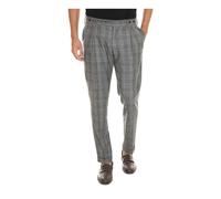 Berwich - Pantalon Classique Glencheck avec Revers - Homme - Pantalons - Gris - Taille: 2XL