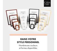 Cadre photo élégant 25x20 cm en métal et vitre en Verre, passe-partout de 13x18 cm inclus Argent brillant Argent G