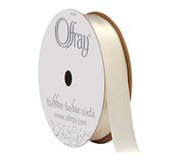 Berwick Offray 061558 Ruban de satin simple face Ivoire blanc antique 1,5 m