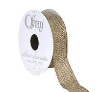Berwick Offray Ruban en polyester rustique marron naturel 2,2 m de large 2,7 m de large