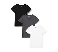 Berydale BD157 T-Shirt, Noir/Anthracite/Blanc (Lot de 3), XXL Femme