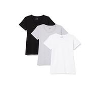 Berydale BD157 T-Shirt, Noir/Gris Clair chiné/Blanc (Lot de 3), XL Femme