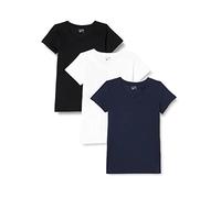 Berydale T-shirt avec col rond, Femmes, Noir/Blanc/Marine (lot de 3), XS