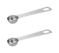 BERYLER Lot de 2 cuillères à mesurer individuelles en acier inoxydable de 1/2 cuillère à café (2,5 ml)