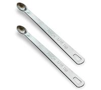 BERYLER Lot de 2 petites cuillères à mesurer individuelles en acier inoxydable de 1/16 cuillère à café (0,31 ml, pincée)