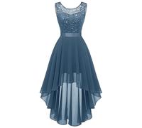 BeryLove Vokuhila Robe de cocktail élégante pour mariage, robe festive sans manches, robe de demoiselle d'honneur, XL