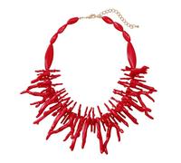 BERYOHZ Collier de perles et corail en acrylique libre d'esprit - Bijoux de vacances bohèmes réglables pour femmes, Acrylique, Pas de gemme