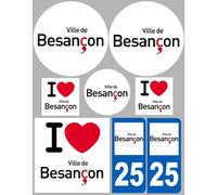 Besançon - 8 Autocollants Variés - Sticker/Autocollant
