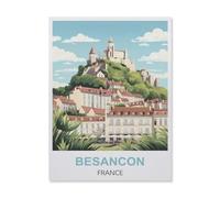 Besançon France，Puzzle 1000 Pièces pour Adultes Se Détendre Assembler Jeu Jouets en Bois Cadeau pour Aîné（75x50cm）-EP77