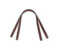 besbomig 2 Pièces Bandoulières en PU Anse Poignées de Sac à Main de 60cm Couleur Unie Sangle avec Rivet Accessoire pour Sac à Main Portefeuille,Marron