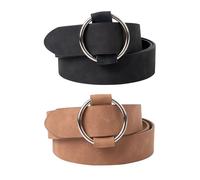 besbomig 2 Pièces Ceintures pour Femmes Ceinture Réglable sans Épingle ni Trou Ceinture en Cuir PU pour Robe Jeans Shorts