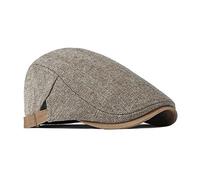 besbomig Beret Homme Vintage Casquette Plate Béret Casquette Irlandaise Flat Cap Golf Newsboy Cap Unisexe Réglable 55-60CM Automne Hiver Rétro Tweed Basque Chapeau