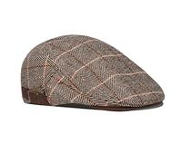 besbomig Hommes Béret Casquette Plate Golf Driving Newsboy Hat Flat Cap - Wool Felt Unisexe Cap Vintage Rétro Automne 55-60CM en Tweed Taille Unique