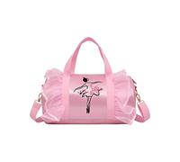 besbomig Sac a Main pour Fille, Rose Sac de Danse Ballet Latin pour Enfant avec Sangle Détachable, Sac Frange à Main Ballerines Sacs Bandoulière pour Danse