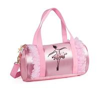 besbomig Sac a Main pour Fille, Rose Sac de Danse Ballet Latin pour Enfant avec Sangle Détachable, Sac Frange à Main Ballerines Sacs Bandoulière pour Danse