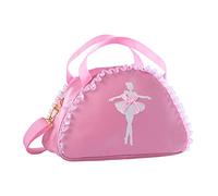 besbomig Sac de Danse Ballet Latine Fille, Sac à Main de Danse Sport Gym Fitness pour Enfant, Sac de Danse Classique, Sac de Voyage Cartable Bandoulière pour Fille Enfant, Rose