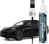 BESCH Stylo Retouche Peinture 12 ml pour Tesla Y X S 3 Highland - Kit de Réparation Peinture de Carrosserie, Solution Rapide (Noir)