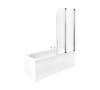 Besco Ambition paroi de baignoire 80.5 cm deux pièces chrome brillant/verre transparent PA-2S
